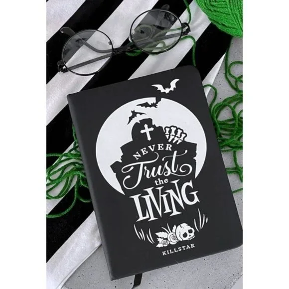 Killstar “Never Trust The Living” Journal – Black Hardcover Notebook | Deadstock - Picture 3 of 3